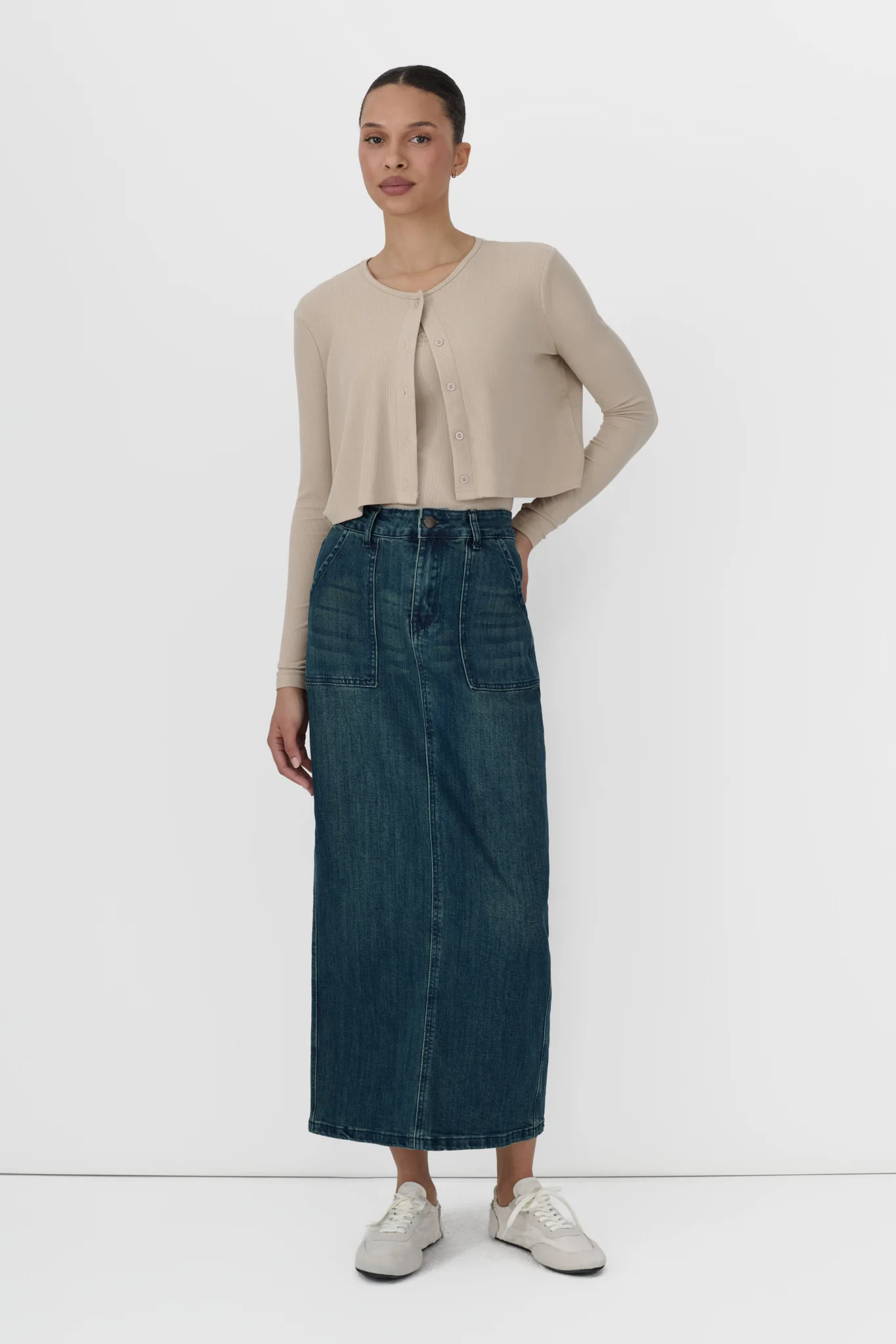 Classic Denim A-Line Skirt - Image 4